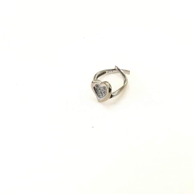 ダイヤモンド【お値下げ/ほぼ未使用】18Kホワイトゴールド　ダイヤモンド　ハートリング