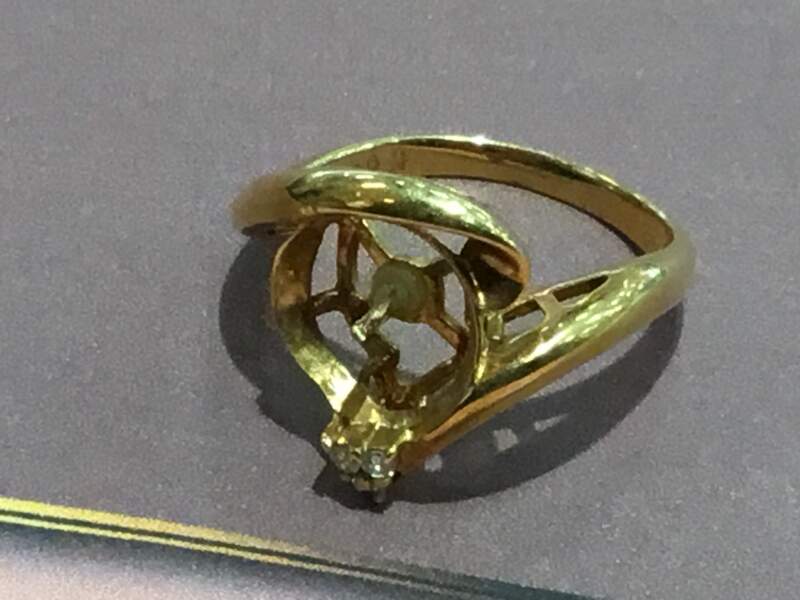 K18 石取れリング💍