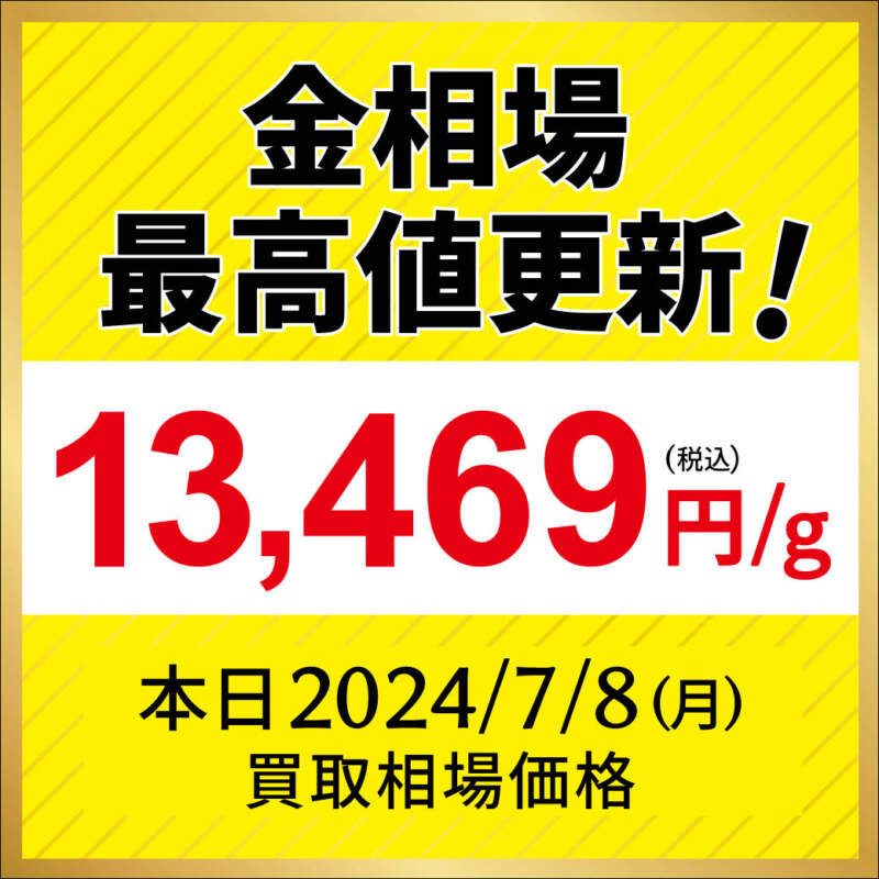 金相場高値更新しました