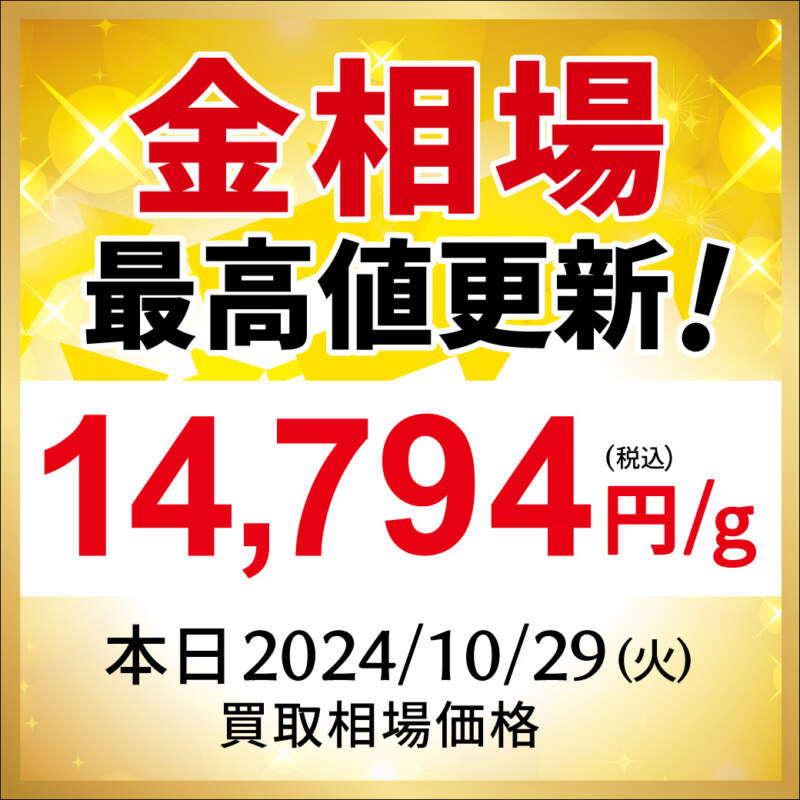 金相場が高値更新🆙