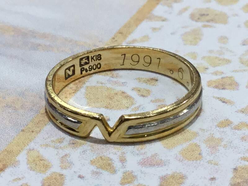 K18/PT900 リング💍